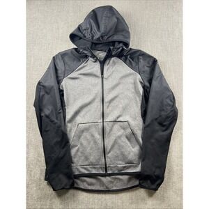Nike Dri-Fit Hoodie Running Jacket Women's M Gray Black Poly Full Zip Running